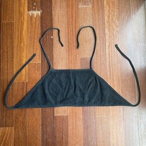 Vintage | Cropped Corduroy Halter Top